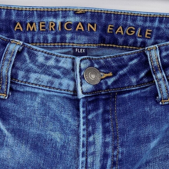 American Eagle Outfitters Jeans Slim Flex Distressed Acid Wash Size 32x32 - Picture 3 of 5